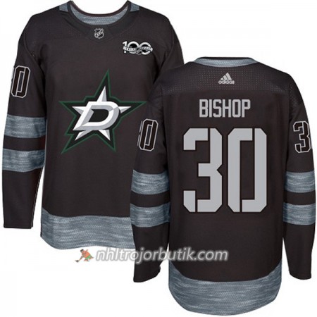 Män Ishockey Dallas Stars Tröja Ben Bishop 30 1917-2017 100th Anniversary Adidas Svart Authentic